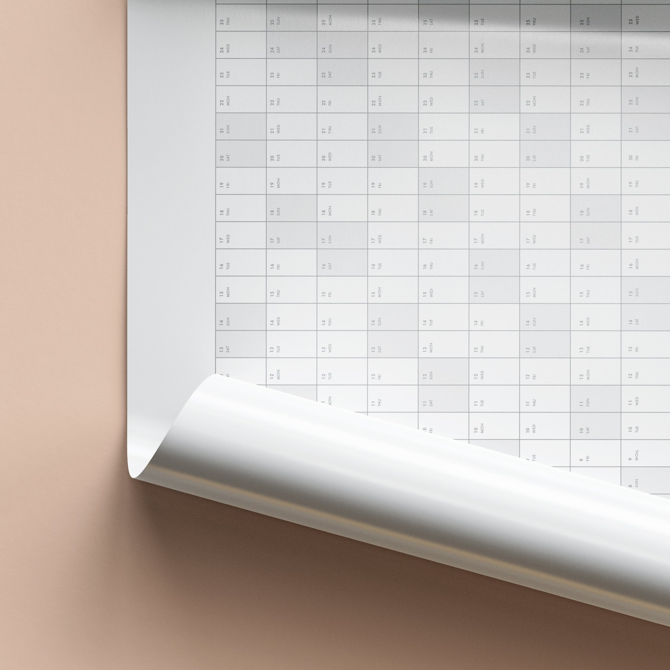 Yearly Planner Calendar Poster